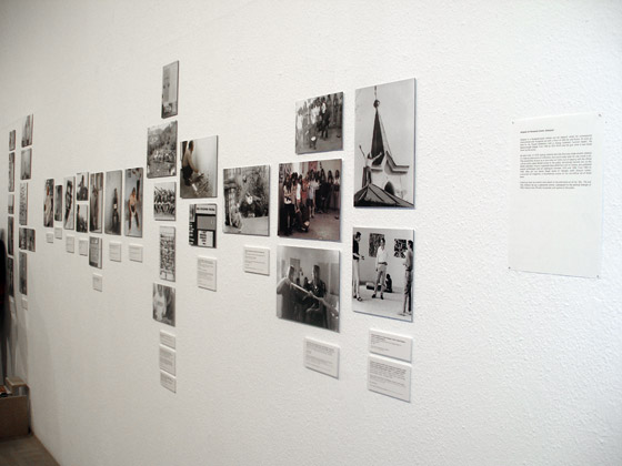 Az Artpool balatonboglári dokumentumai a Fluxus East kiállításon, Bunkier Sztuki, Krakkó, 2008.