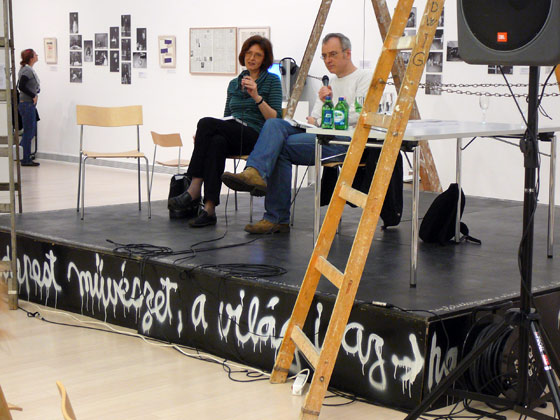 Júlia Klaniczay and János Sugár in Ludwig Museum, Budapest, 2008.