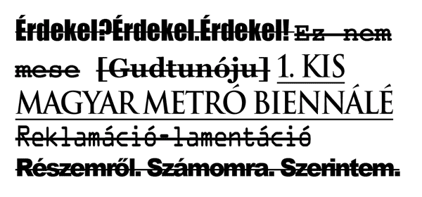 1. Kis Magyar Metró Biennálé kiállítás meghívója.