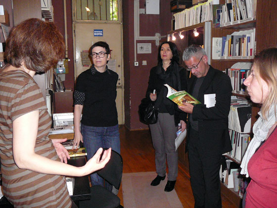 Júlia Klaniczay, Barbara Steiner, Zdenka Badovinac, Bartomeu Mari, and Dóra Hegyi, Artpool, Budapest, 2008.