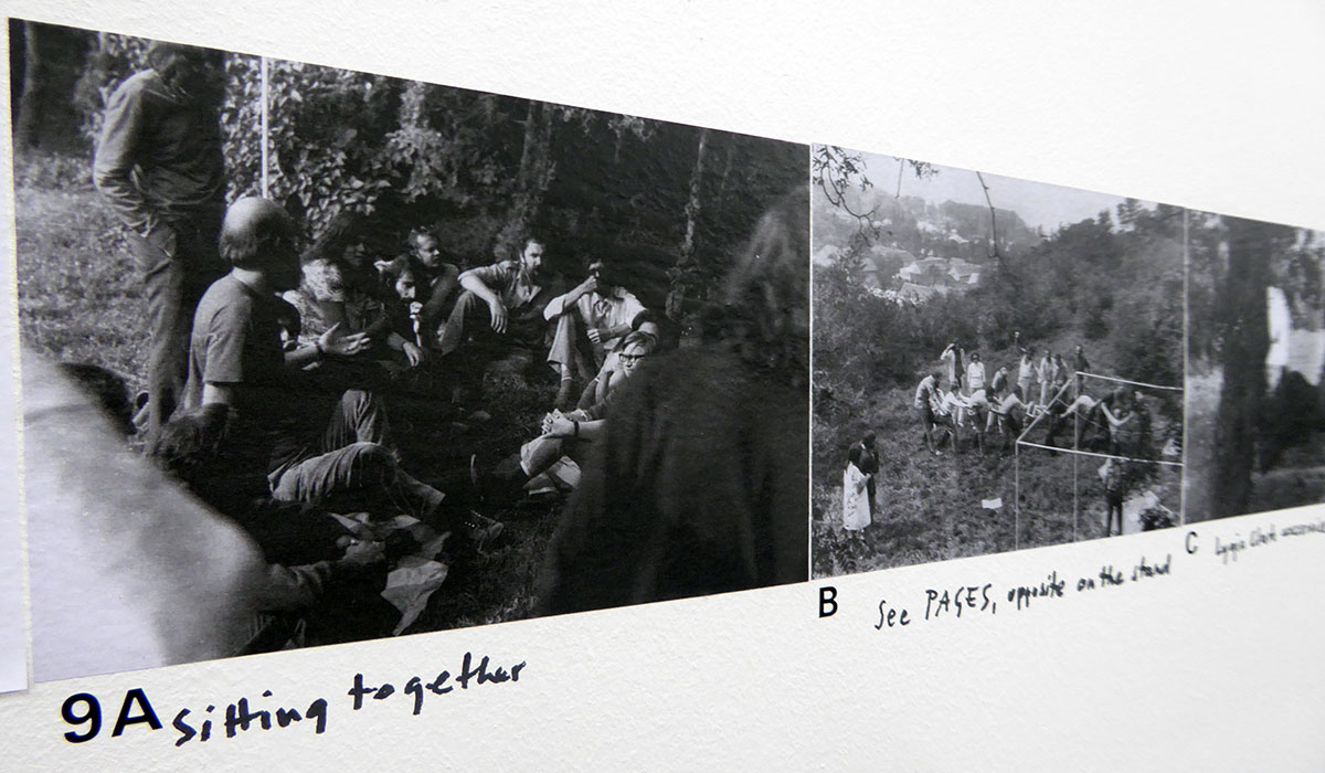 Reconstruction of the Meeting of Czech, Slovak and Hungarian Artists, Sitting Together exhibition, tranzit.sk, Bratislava, Slovakia, 2016.