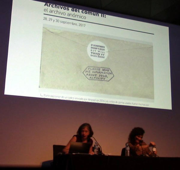 The conference was hallmarked by György Galántai’s envelope, Museo Nacional Centro de Arte, Reina Sofia, Madrid, Spain, 2017.