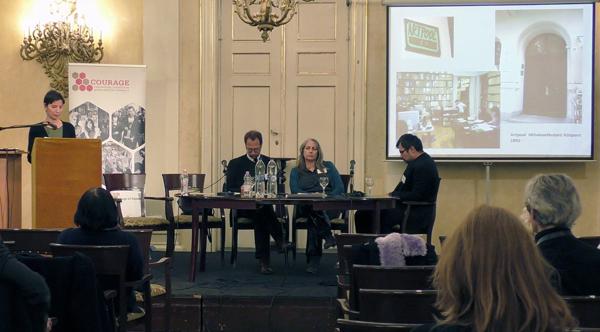 Schuller Gabriella előadása az Irodalom, színház, ellenzékiség című konferencián, Petőfi Irodalmi Múzeum, Budapest, 2017.