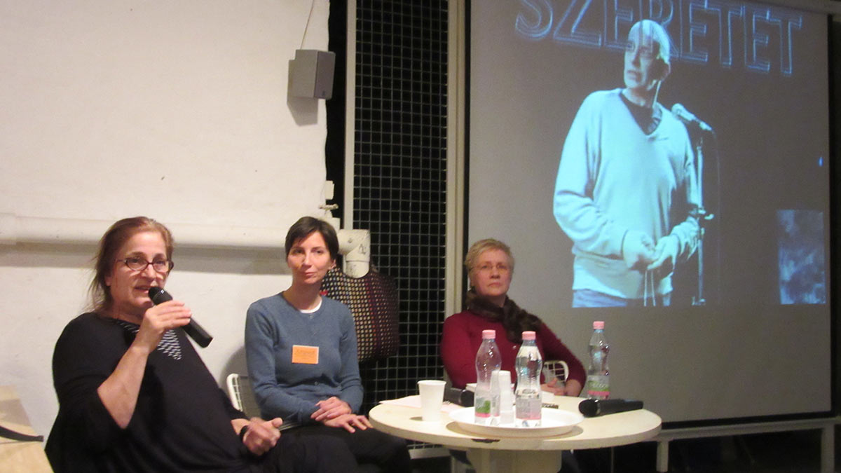 Anna Veress, Gabriella Schuller and Dr. Magdolna Jákfalvi, Péter Halász Archive – exhibition and conversation, Artpool P60, Budapest, 2017.