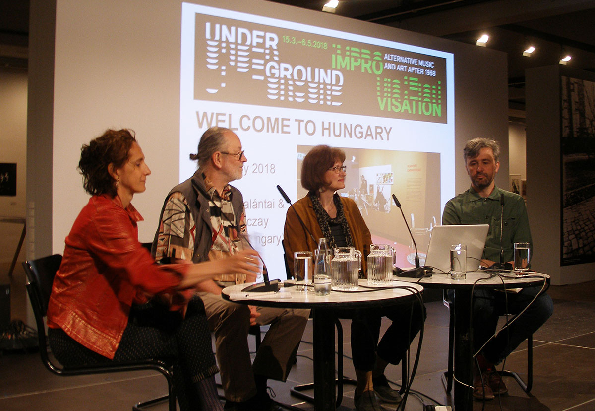 Galántai György, Klaniczay Júlia, Hock Beáta és David Crowley beszélgetése, Notes From the Underground, Akademie der Künste, Berlin, 2018.