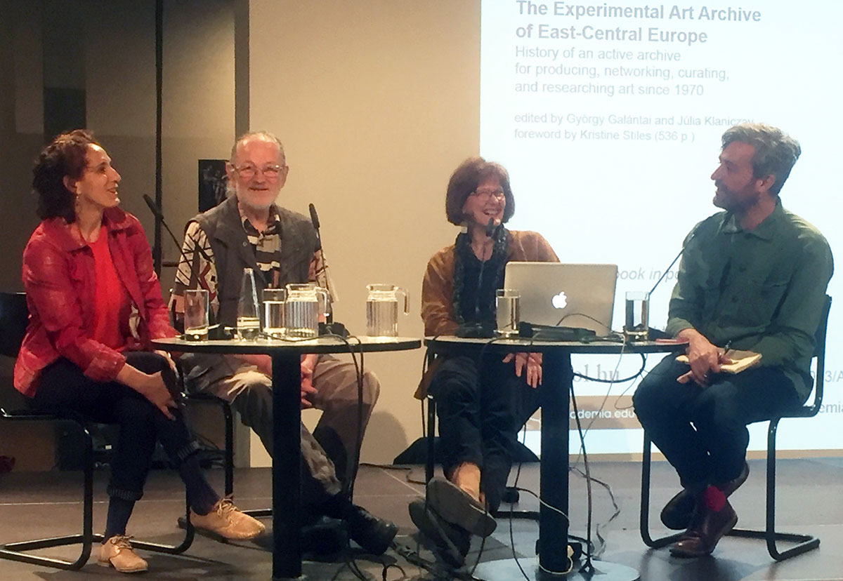 György Galántai, Júlia Klaniczay, Beáta Hock and David Crowley, Notes From the Underground, Akademie der Künste, Berlin, 2018.