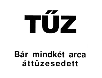 Erdély Miklós: Tűz. Bár mindkét arca áttüzesedett.