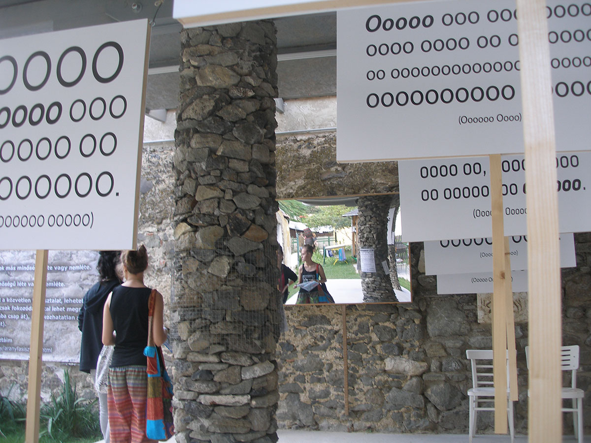 György Galántai's Tükör [Mirror] protest placard, 1989 / 2017