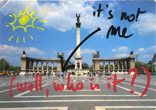 Monument Square, postcard by Jean-François Robic