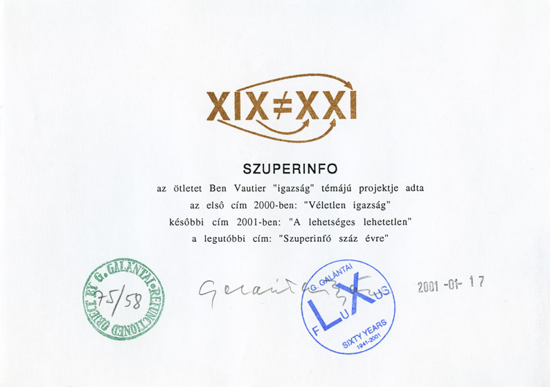 Artwork by György Galántai for Leopold Bloom assemblage No. 20