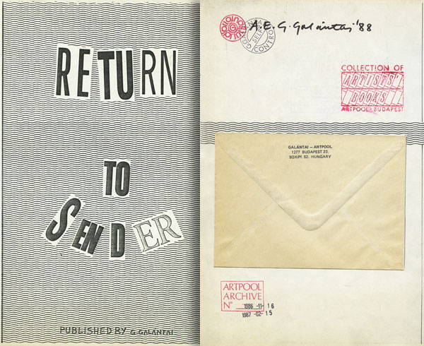 György Galántai: Return to Sender, 1988.