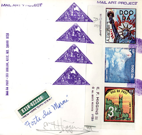 Mail art by E. F. Higgins III.